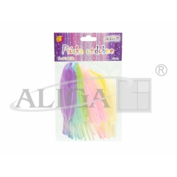 ALIGA Piórka pastelowe 15cm / Piórka P-3240 op. 40 szt., ok 15cm., mix kolor / piórko